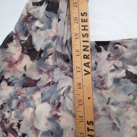 F21 Floral 3/4 Sleeve Sheer Blouse , Size S - Picture 5 of 6